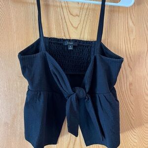 j Crew seersucker tie front top